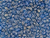 SuperDuo 2/5mm Two Hole Czech Glass Seed Beads - Azurite Blue Halo SD925