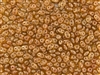 SuperDuo 2/5mm Two Hole Czech Glass Seed Beads - Sandalwood Orange Halo SD926