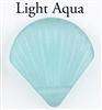 1 Sea Glass 27x29mm Shell Pendant - Light Aqua