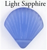 1 Sea Glass 27x29mm Shell Pendant - Light Sapphire