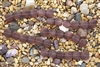 Strand of Sea Glass Flat Square Nugget Beads - Medium Amethyst