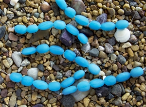 Strand of Sea Glass Nugget Beads - Blue Opal