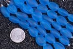 Strand of Sea Glass Nugget Beads - Capri Blue