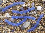 Strand of Sea Glass Nugget Beads - Light Sapphire