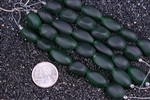 Strand of Sea Glass Nugget Beads - Shamrock Green