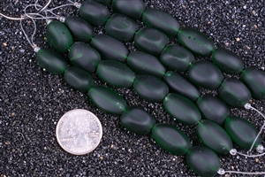 Strand of Sea Glass Nugget Beads - Shamrock Green