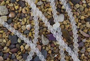 Strand of Sea Glass 10mm Round Beads - Crystal Clear