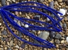 Strand of Sea Glass 4x3mm Rondelle Beads - Cobalt Blue
