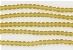 Strand of Sea Glass 6mm Round Beads - Desert Gold