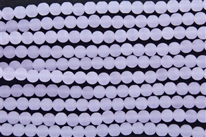 Strand of Sea Glass 6mm Round Beads - Opaque Periwinkle (Color Changing)