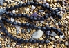 LONG Strand of Sea Glass Small Nugget Beads - Opaque Jet Black