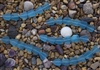 Strand of Sea Glass Small Flat Freeform Beads - Pacific Blue