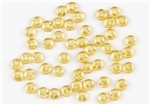 6mm Flat Lentils Czech Glass Beads - Transparent Luster Champagne