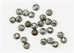 6mm Flat Lentils Czech Glass Beads - Etched Crystal Full Chrome Metallic