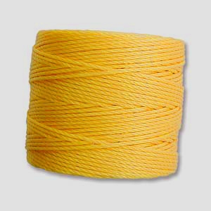 S-Lon (Superlon) Nylon Beading Cord TEX210 - 77 Yards - GOLDEN YELLOW