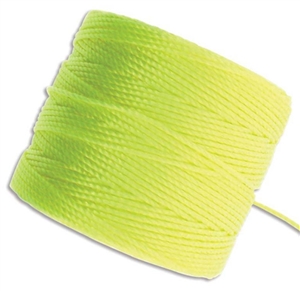 S-Lon (Superlon) Nylon Beading Cord TEX210 - 77 Yards - NEON YELLOW