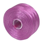 S-Lon (Superlon) Nylon Beading Thread - Size D - TEX45 - 78 Yards - LIGHT ORCHID (Discontinued)