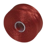 S-Lon (Superlon) Nylon Beading Thread - Size D - TEX45 - 78 Yards - RED (Discontinued)
