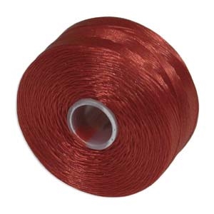 S-Lon (Superlon) Nylon Beading Thread - Size D - TEX45 - 78 Yards - RED