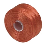 S-Lon (Superlon) Nylon Beading Thread - Size D - TEX45 - 78 Yards - ORANGE (Discontinued)