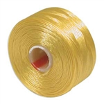 S-Lon (Superlon) Nylon Beading Thread - Size D - TEX45 - 78 Yards - GOLDEN YELLOW (Discontinued)