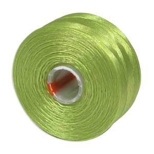 S-Lon (Superlon) Nylon Beading Thread - Size D - TEX45 - 78 Yards - CHARTREUSE