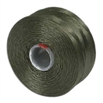 S-Lon (Superlon) Nylon Beading Thread - Size D - TEX45 - 78 Yards - OLIVE