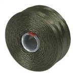 S-Lon (Superlon) Nylon Beading Thread - Size D - TEX45 - 78 Yards - OLIVE (Discontinued)