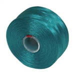 S-Lon (Superlon) Nylon Beading Thread - Size D - TEX45 - 78 Yards - TEAL (Discontinued)