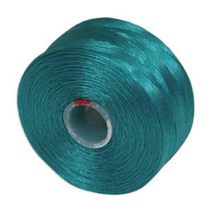 S-Lon (Superlon) Nylon Beading Thread - Size D - TEX45 - 78 Yards - TEAL