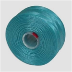 S-Lon (Superlon) Nylon Beading Thread - Size D - TEX45 - 78 Yards - TURQUOISE BLUE