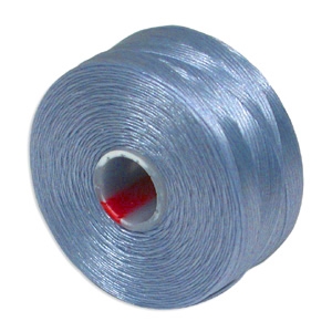 S-Lon (Superlon) Nylon Beading Thread - Size D - TEX45 - 78 Yards - SKY BLUE (Discontinued)