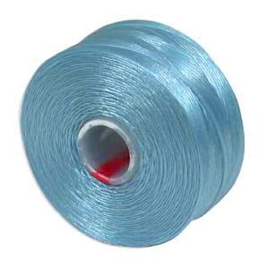 S-Lon (Superlon) Nylon Beading Thread - Size D - TEX45 - 78 Yards - LIGHT BLUE