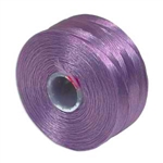 S-Lon (Superlon) Nylon Beading Thread - Size D - TEX45 - 78 Yards - ORCHID (Discontinued)
