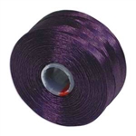 S-Lon (Superlon) Nylon Beading Thread - Size D - TEX45 - 78 Yards - PURPLE (Discontinued)