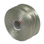 S-Lon (Superlon) Nylon Beading Thread - Size D - TEX45 - 78 Yards - ASH (Discontinued)