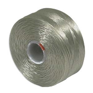 S-Lon (Superlon) Nylon Beading Thread - Size D - TEX45 - 78 Yards - ASH