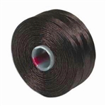 S-Lon (Superlon) Nylon Beading Thread - Size D - TEX45 - 78 Yards - CHOCOLATE SEAL