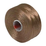 S-Lon (Superlon) Nylon Beading Thread - Size D - TEX45 - 78 Yards - LIGHT COPPER
