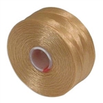 S-Lon (Superlon) Nylon Beading Thread - Size D - TEX45 - 78 Yards - TAN