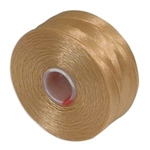 S-Lon (Superlon) Nylon Beading Thread - Size D - TEX45 - 78 Yards - TAN (Discontinued)
