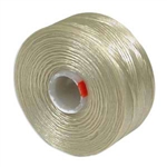 S-Lon (Superlon) Nylon Beading Thread - Size D - TEX45 - 78 Yards - DARK CREAM