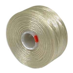 S-Lon (Superlon) Nylon Beading Thread - Size D - TEX45 - 78 Yards - DARK CREAM (Discontinued)