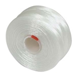 S-Lon (Superlon) Nylon Beading Thread - Size D - TEX45 - 78 Yards - WHITE