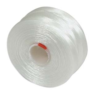 S-Lon (Superlon) Nylon Beading Thread - Size D - TEX45 - 78 Yards - WHITE