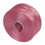 S-Lon (Superlon) Nylon Beading Thread - Size D - TEX45 - 78 Yards - PINK