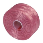S-Lon (Superlon) Nylon Beading Thread - Size D - TEX45 - 78 Yards - PINK (Discontinued)
