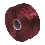 S-Lon (Superlon) Nylon Beading Thread - Size D - TEX45 - 78 Yards - BURGUNDY