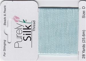 Purely Silk Beading Thread - Size D - Turquoise Pale