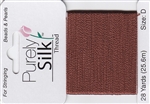 Purely Silk Beading Thread - Size F - Brown